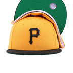 Pittsburgh Pirates R Gold Black 1971 World Series Cooperstown Green Bottom New Era 59Fifty Fitted