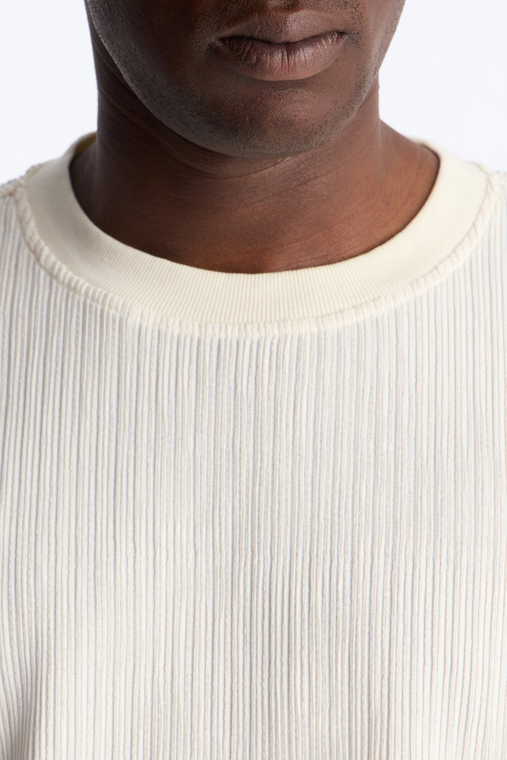 Pure Form Plisse Tee - Cream image 3
