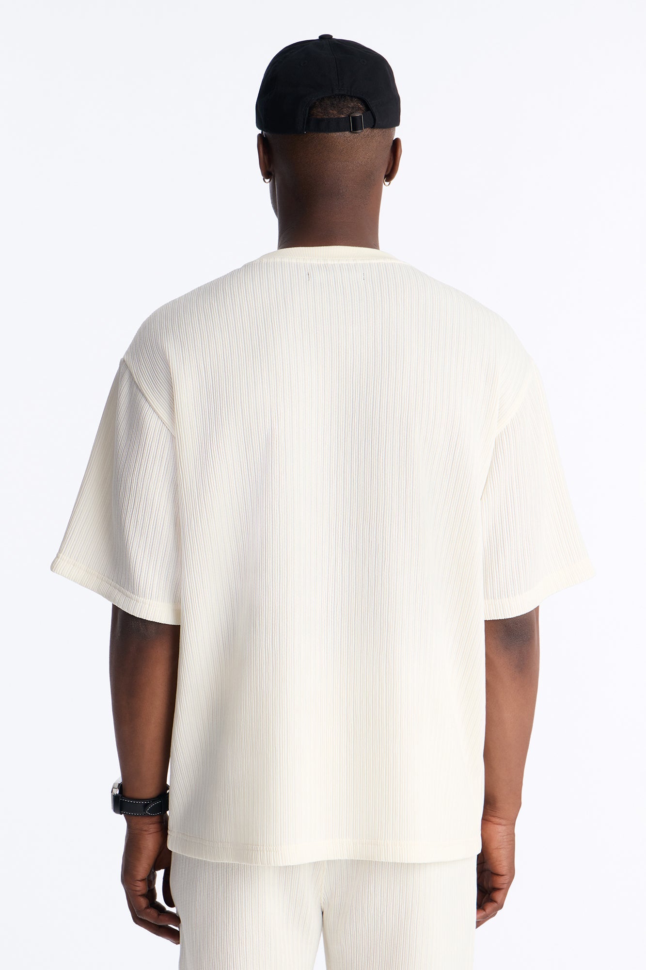 Pure Form Plisse Tee - Cream image 4