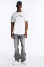 Heavy Stitch Stacked Skinny Flare Jean - Grey image 2