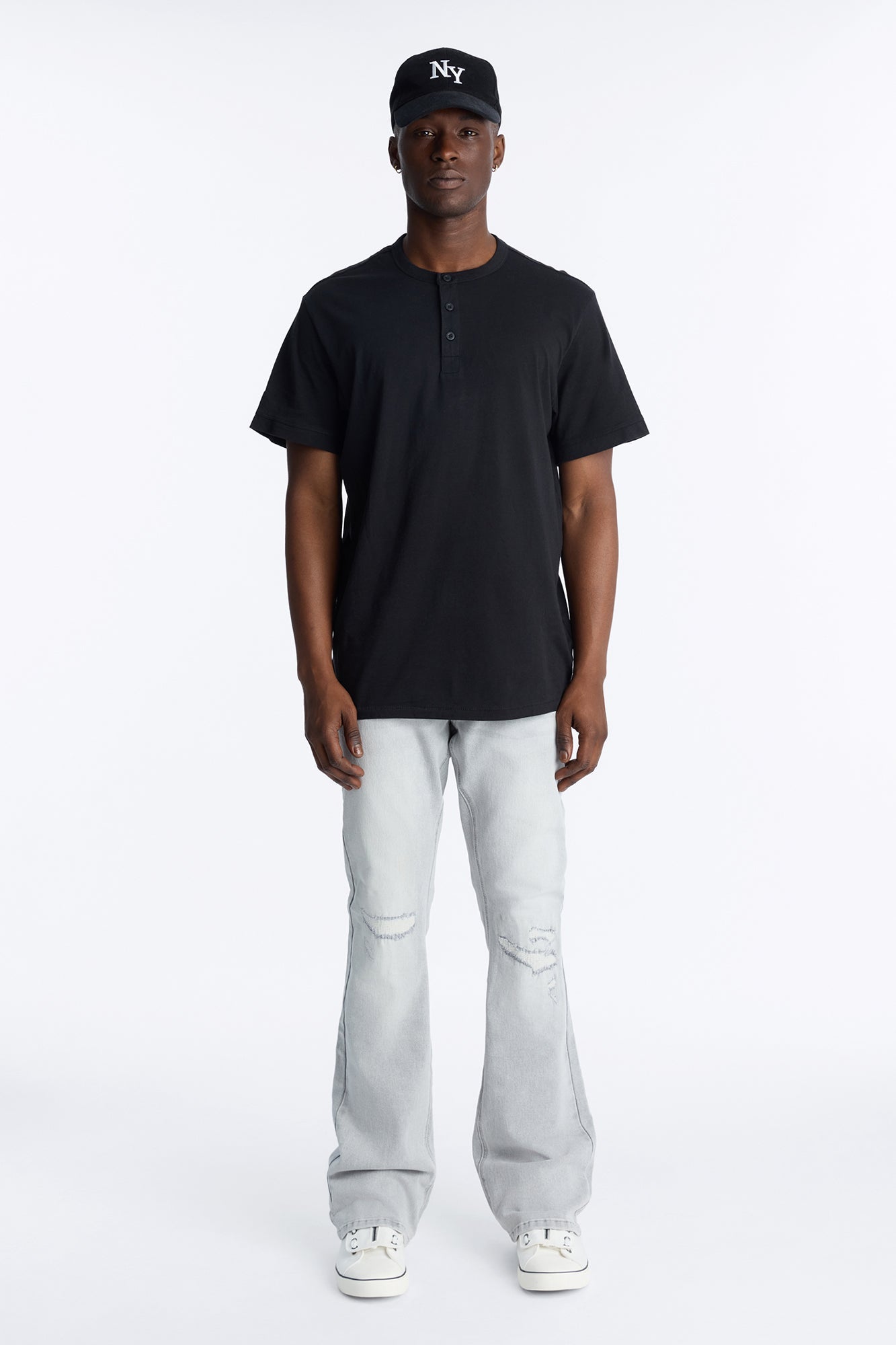 Dreamy Stacked Slim Flare Jeans - Grey image 2
