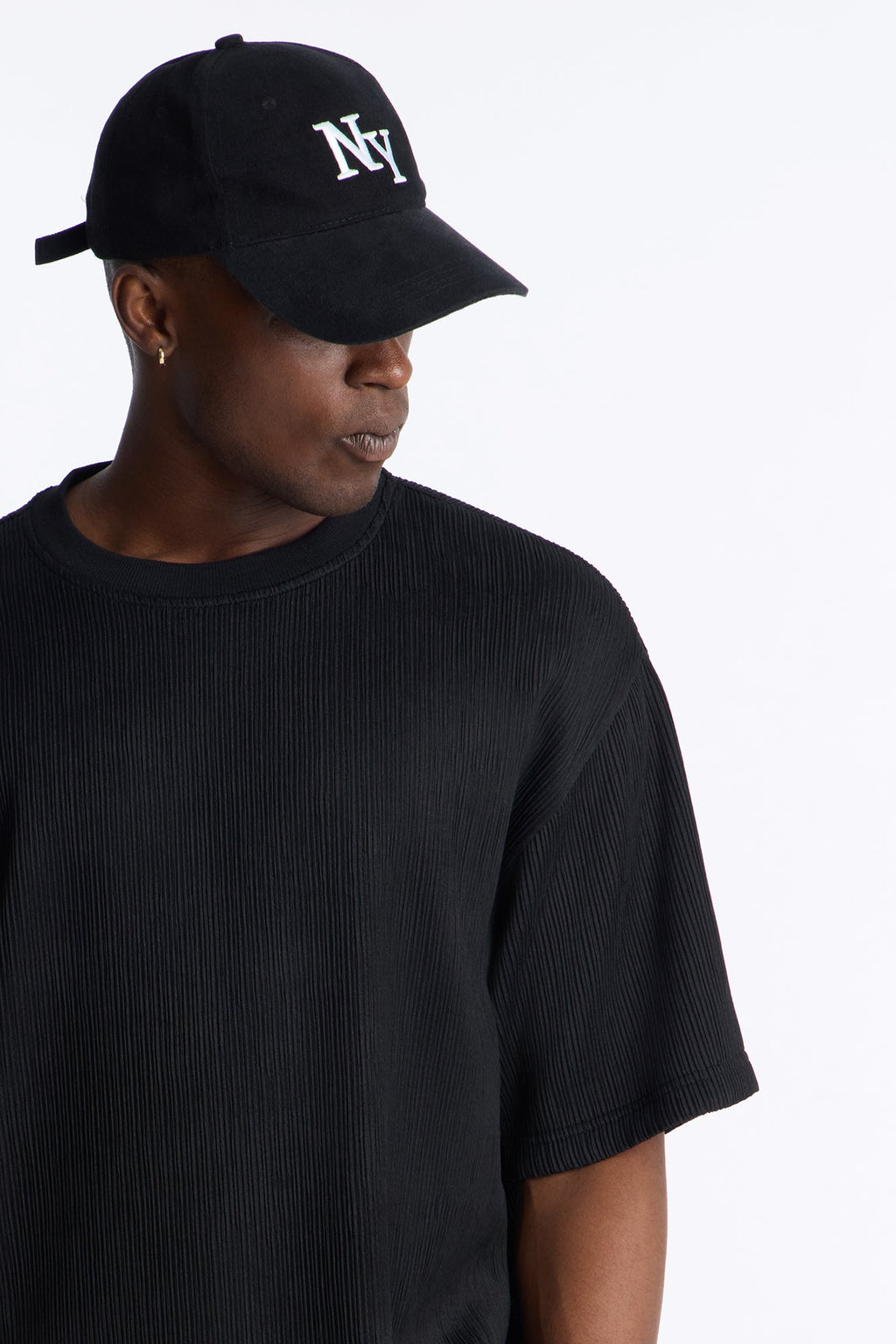 Pure Form Plisse Tee - Black image 3