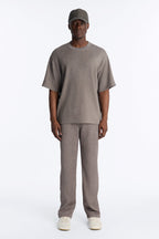 Pure Form Plisse Tee - Brown image 2