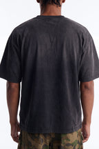 Inverse Pocket Wash Destructed Tee - Washed Black image 4