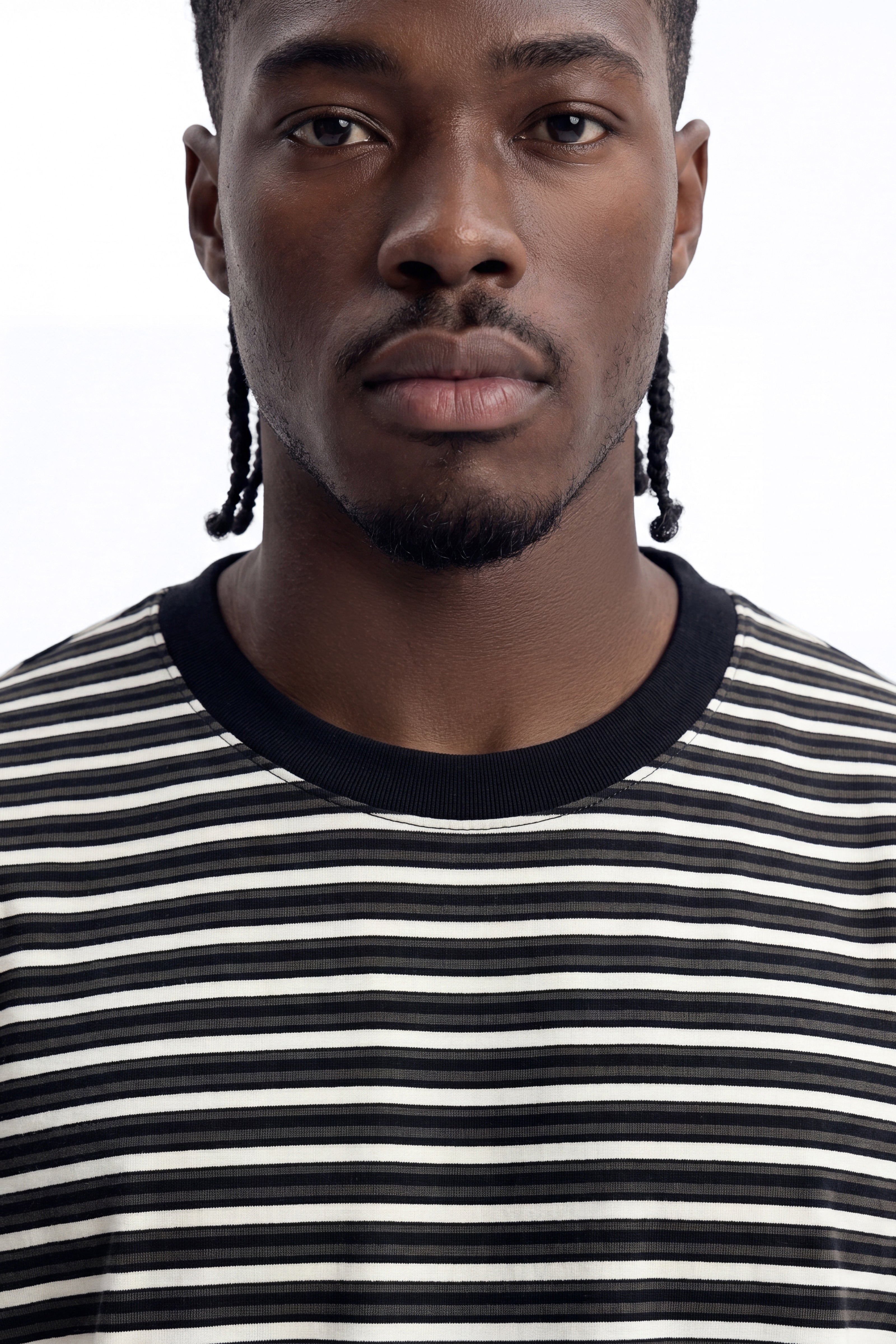 Tate Stripe Oversized Crewneck Tee - Black/combo image 3
