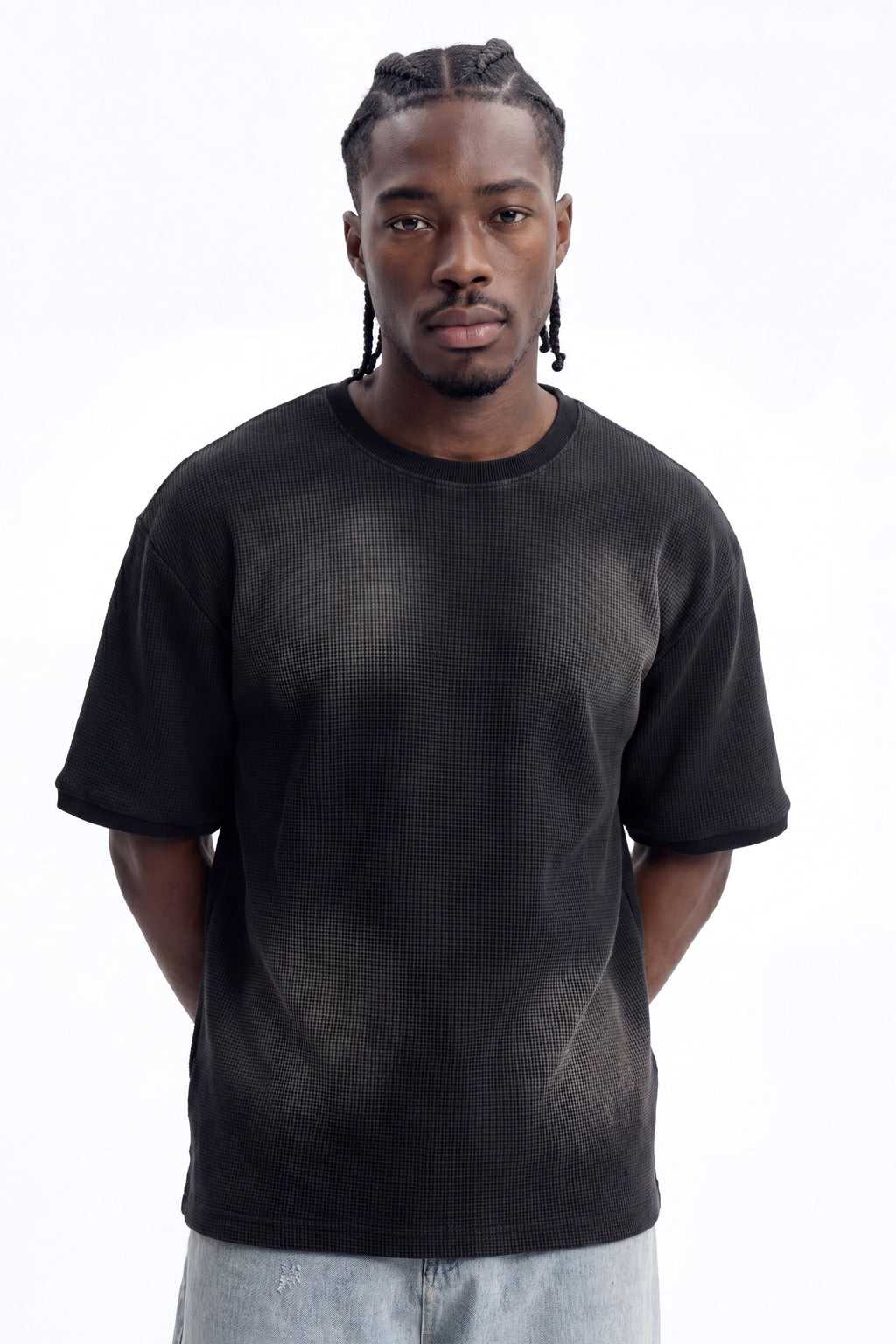 Classic Wash Waffle Tee - Black Wash image 1