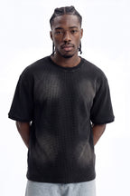 Classic Wash Waffle Tee - Black Wash image 1