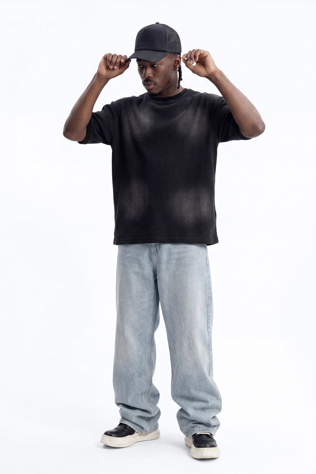 Classic Wash Waffle Tee - Black Wash image 2