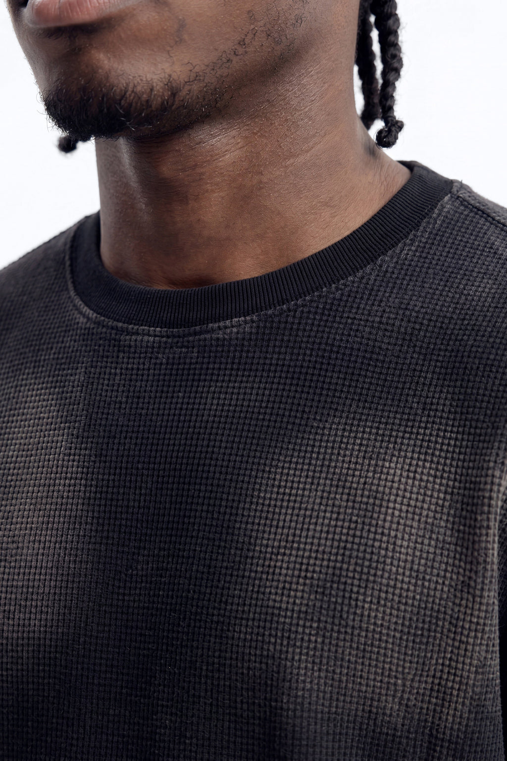 Classic Wash Waffle Tee - Black Wash image 3