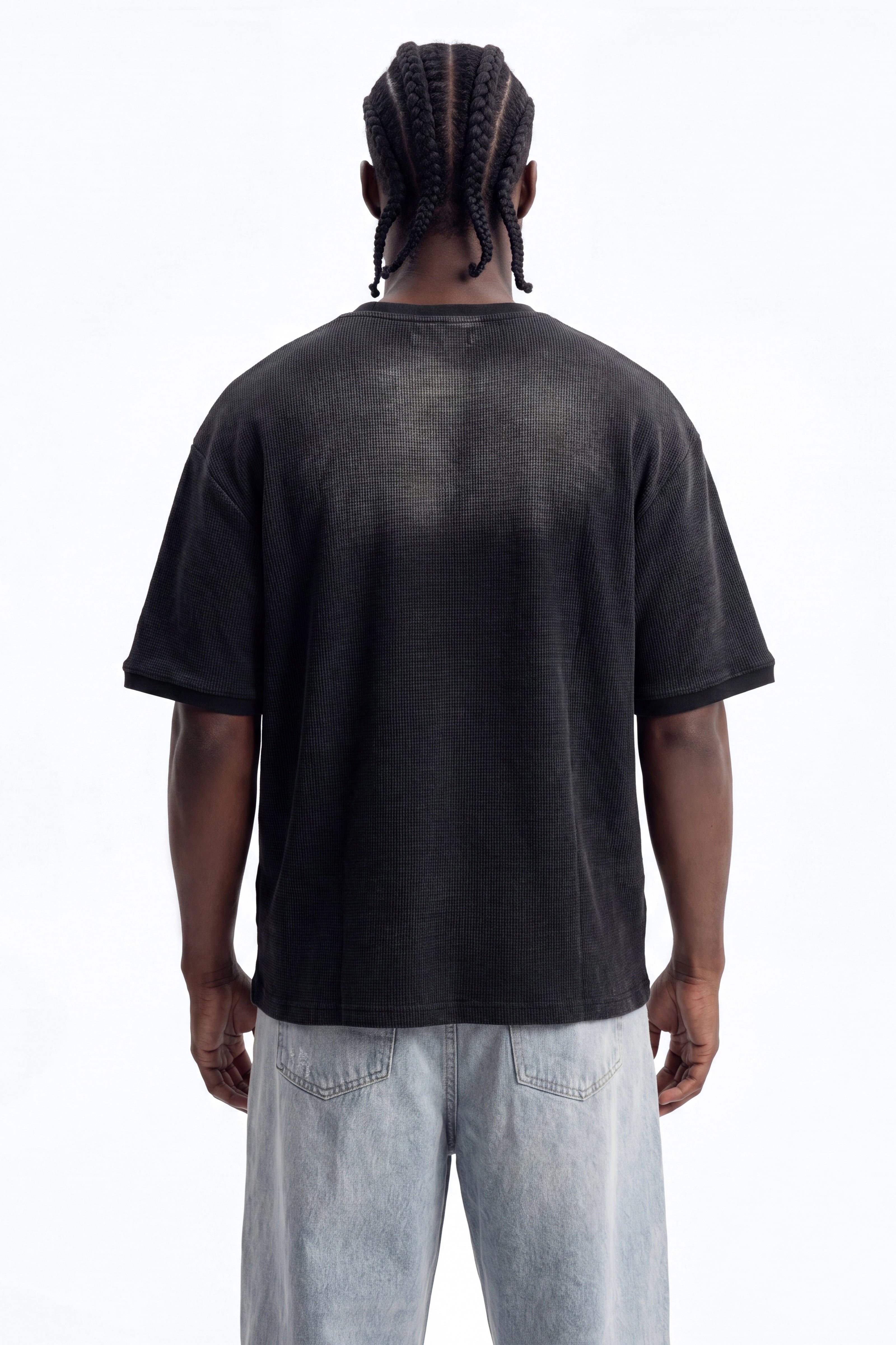 Classic Wash Waffle Tee - Black Wash image 4