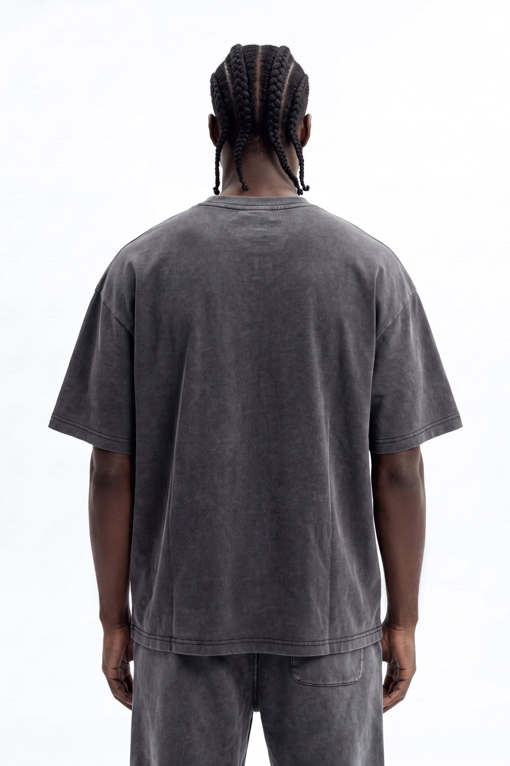 Soft Touch Washed Interlock Oversized Tee - Black Wash image 3