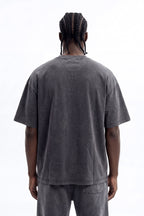 Soft Touch Washed Interlock Oversized Tee - Black Wash image 3