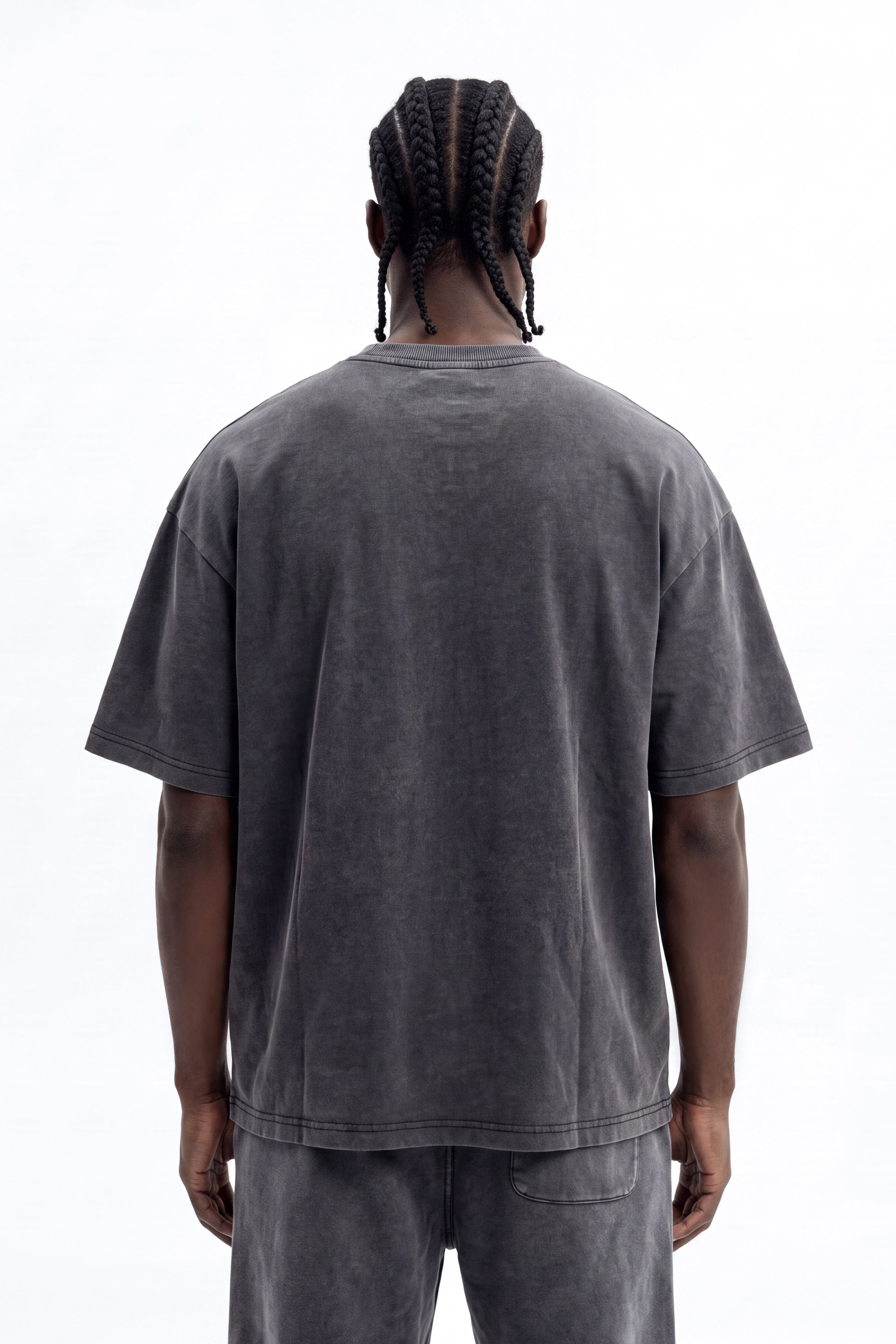 Soft Touch Washed Interlock Oversized Tee - Black Wash image 3
