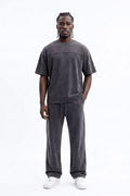 Soft Touch Washed Interlock Oversized Tee - Black Wash image 1