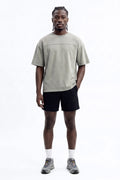 Soft Touch Washed Interlock Oversized Tee - Olive image 1