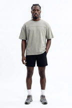 Soft Touch Washed Interlock Oversized Tee - Olive image 1