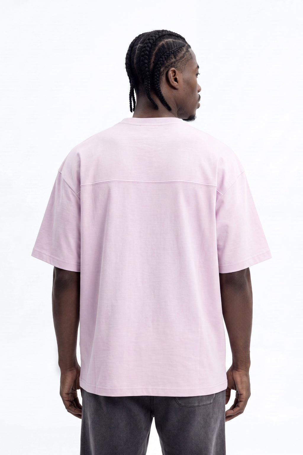 Soft Touch Washed Interlock Oversized Tee - Purple image 2