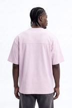 Soft Touch Washed Interlock Oversized Tee - Purple image 2