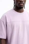 Soft Touch Washed Interlock Oversized Tee - Purple image 1