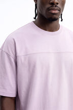 Soft Touch Washed Interlock Oversized Tee - Purple image 1