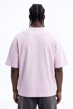 Soft Touch Washed Interlock Oversized Tee - Purple image 3
