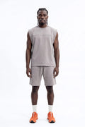 Soft Touch Washed Interlock Oversized Muscle Tee - Grey image 1