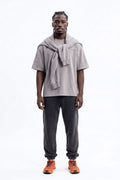 Soft Touch Washed Interlock Oversized Tee - Grey image 1