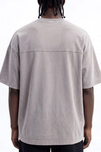 Soft Touch Washed Interlock Oversized Tee - Grey image 3