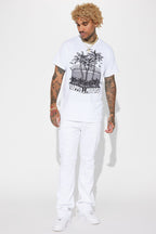 Cornell Stacked Skinny Flare Jeans - White image 2