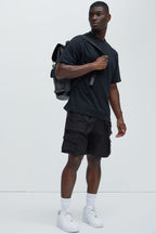 Oversized Heavyweight Tee 240GSM - Black image 2