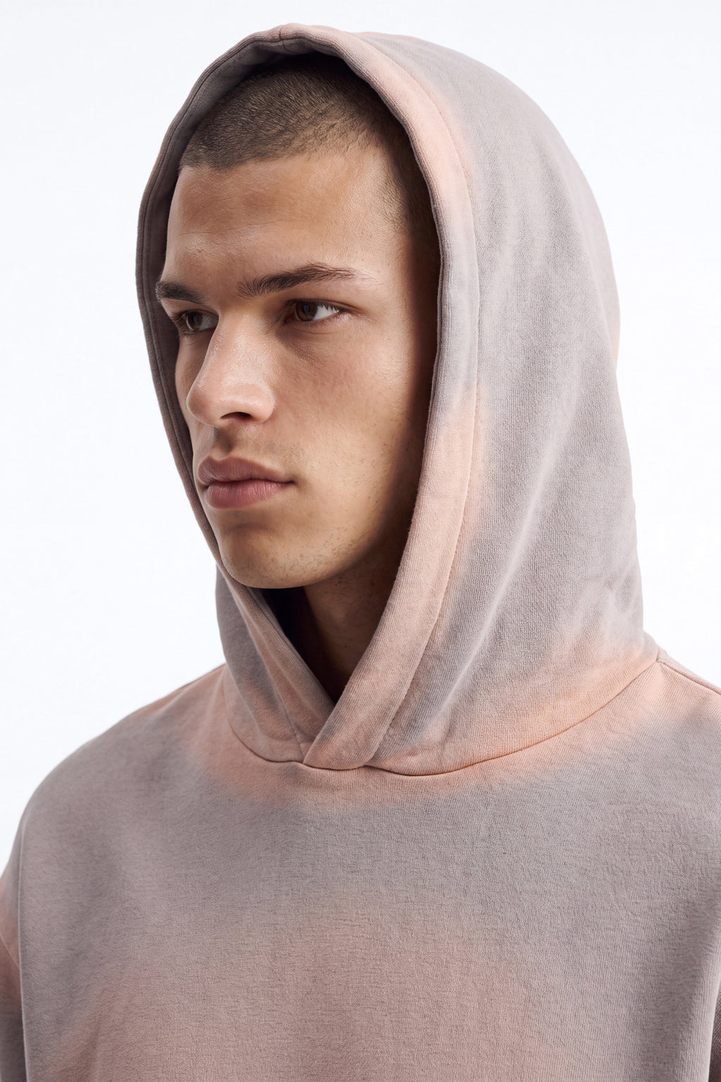 Outline Wash Oversized Hoodie - Grey/combo image 4