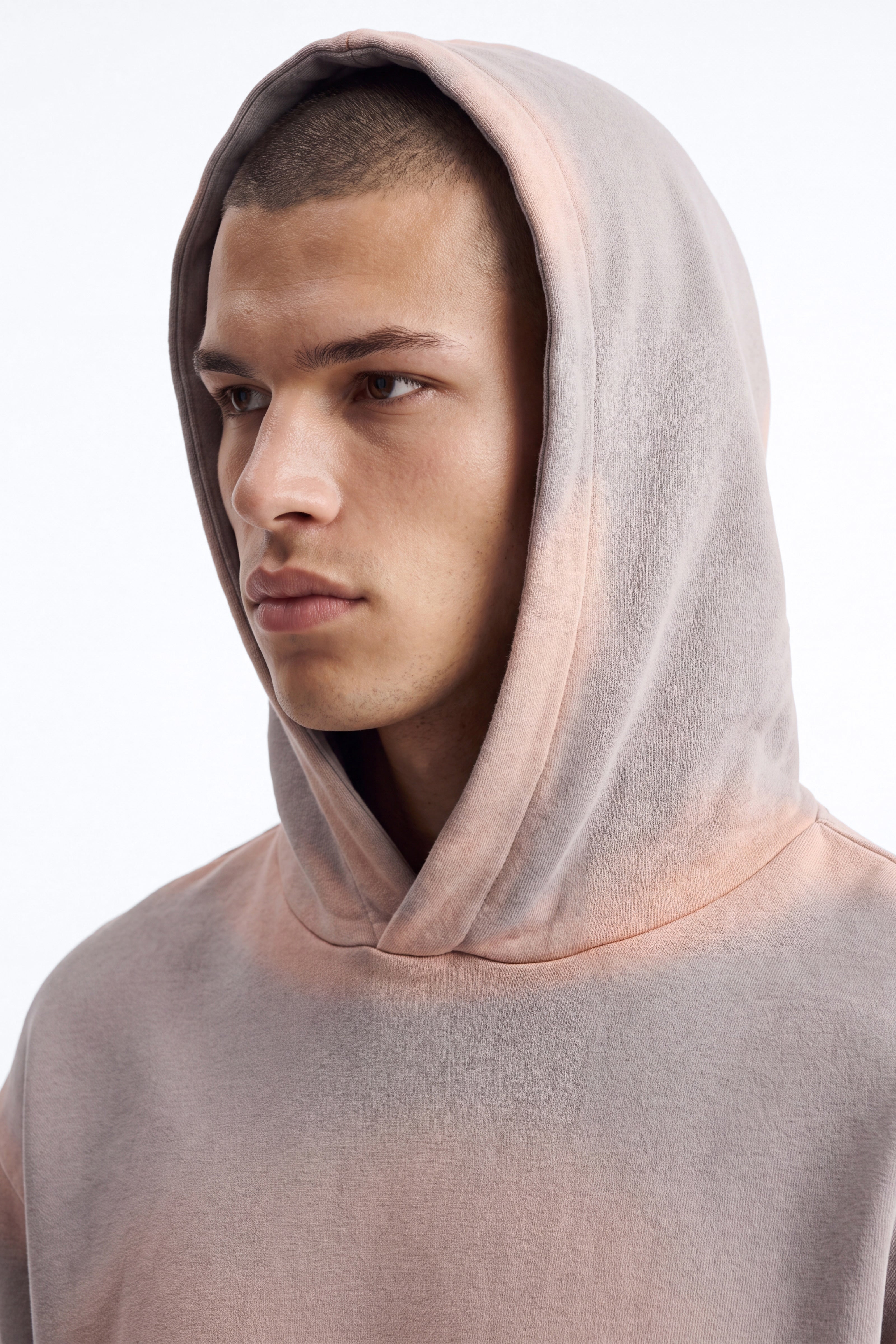 Outline Wash Oversized Hoodie - Grey/combo image 4
