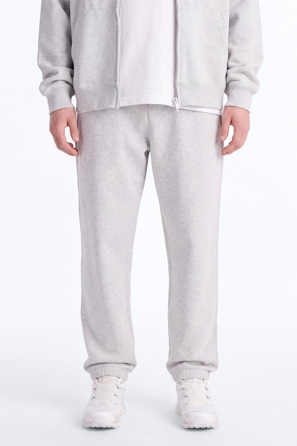 Logan Full Zip Hoodie Fleece Sweatshirt - Heather Grey image 2