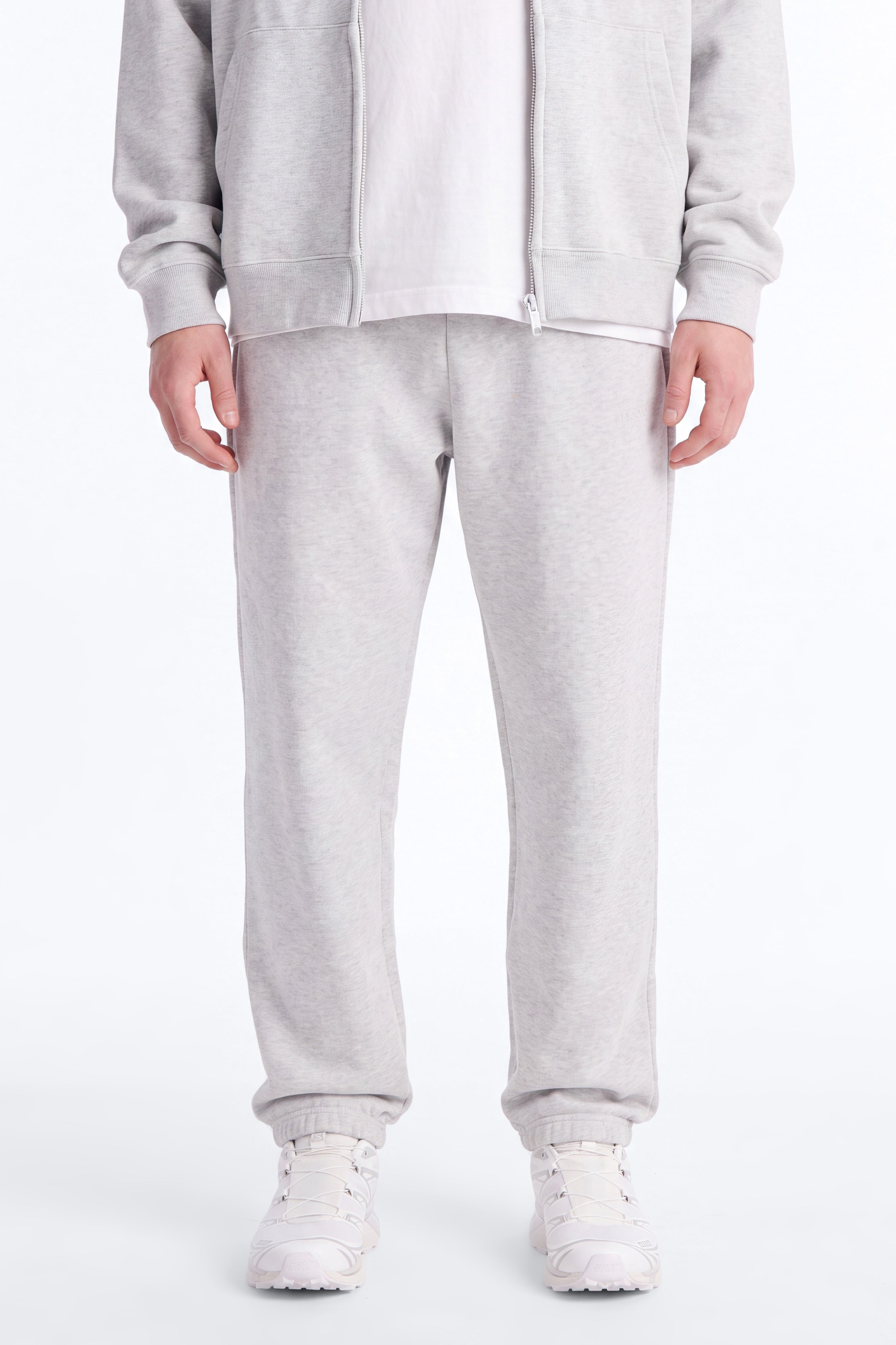 Logan Full Zip Hoodie Fleece Sweatshirt - Heather Grey image 2