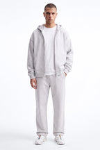 Logan Full Zip Hoodie Fleece Sweatshirt - Heather Grey image 1