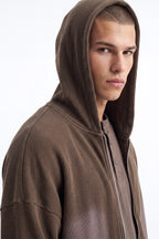 Modern Wash Zip Up Hoodie - Olive image 4