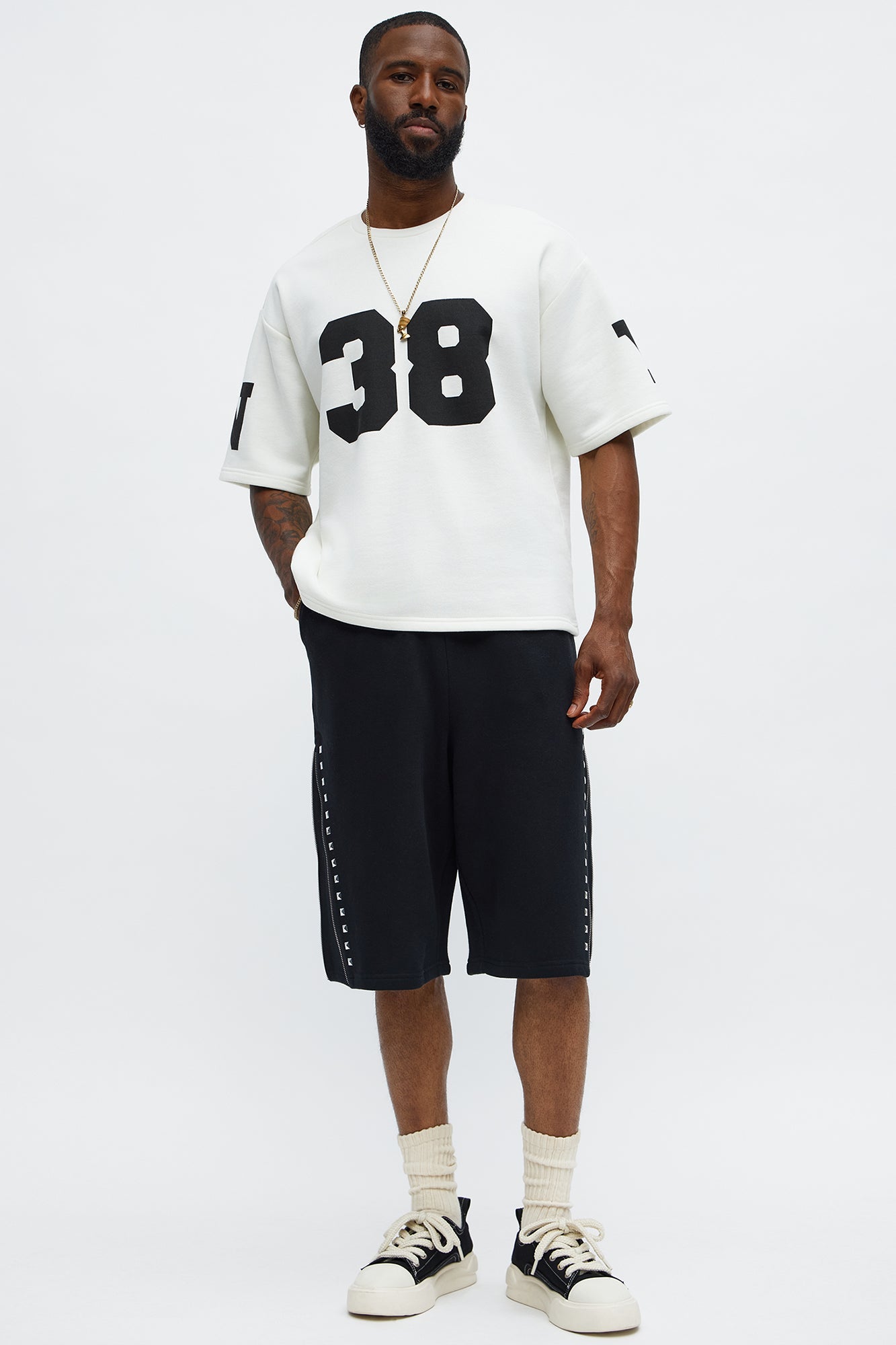 Athletic Oversized Tee - White image 2