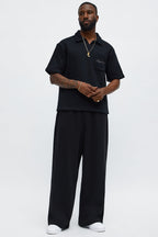 Tyson Happy Mistake Short Sleeve Polo - Black image 2