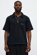 Tyson Happy Mistake Short Sleeve Polo - Black image 1