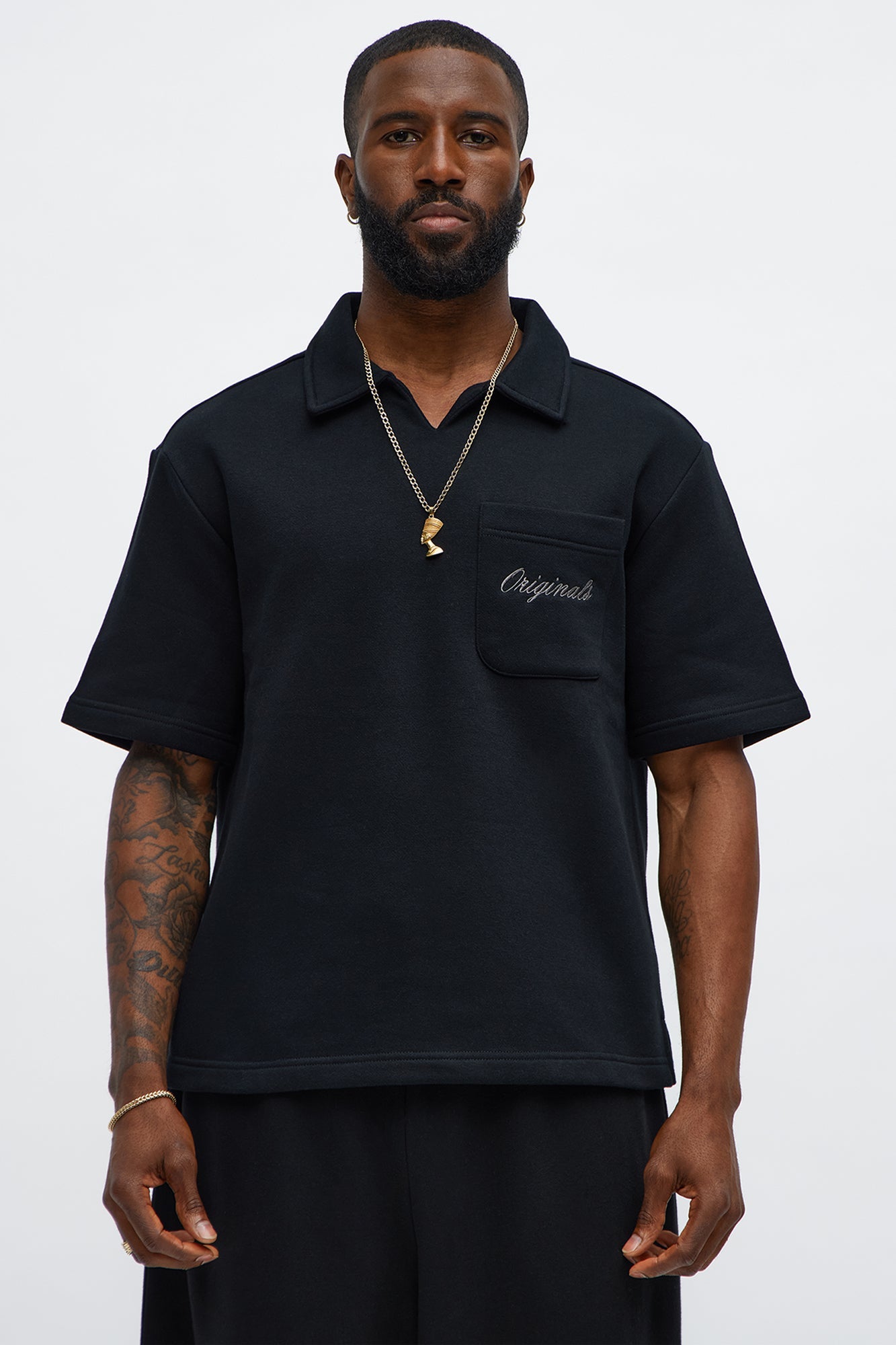 Tyson Happy Mistake Short Sleeve Polo - Black image 1