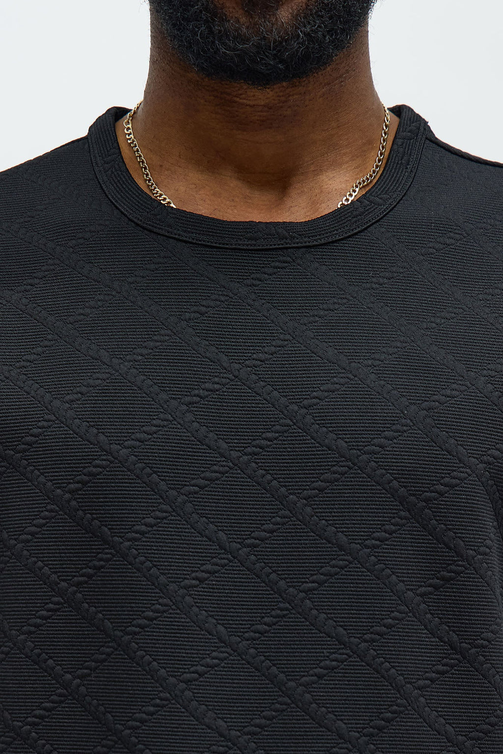 Lingo Textured Relaxed Tee - Black image 3