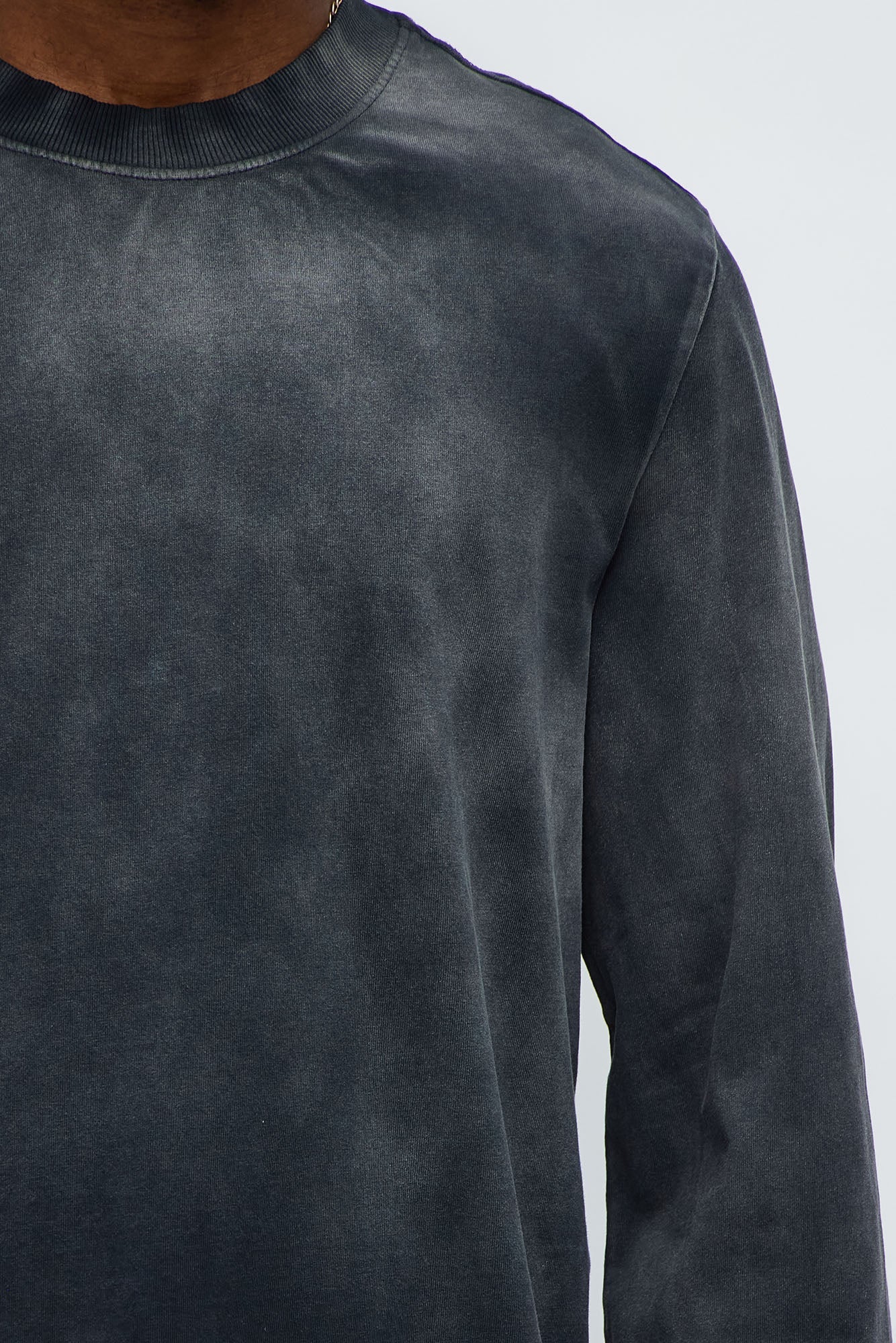 Dion Oversized Long Sleeve Tee - Black image 4