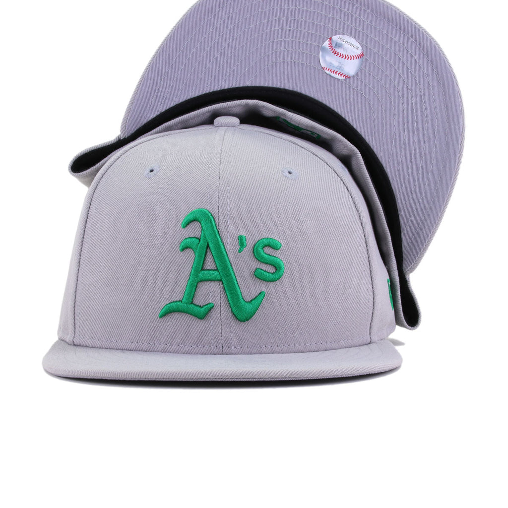 Oakland Athletics Grey Shamrock Logo New Era 59Fifty Fitted