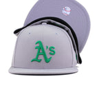 Oakland Athletics Grey Shamrock Logo New Era 59Fifty Fitted