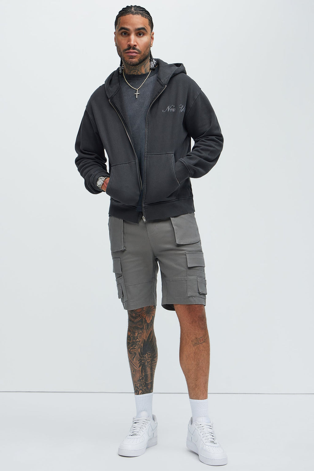 Athletic Department Zip Up Hoodie - Black image 2