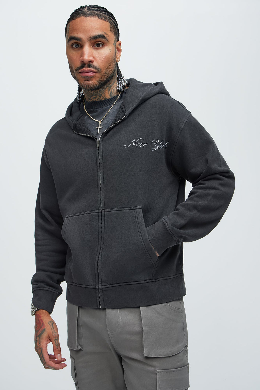 Athletic Department Zip Up Hoodie - Black image 1