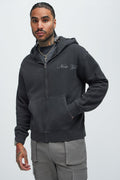 Athletic Department Zip Up Hoodie - Black image 1