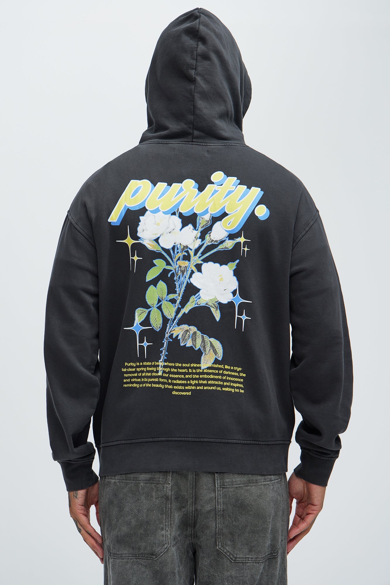 Purity Zip Up Hoodie - Black image 4