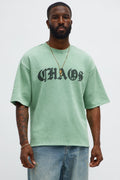 Chaos Oversized Tee - Green image 1