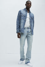 Cornell Stacked Skinny Flare Jeans - Light Wash image 2